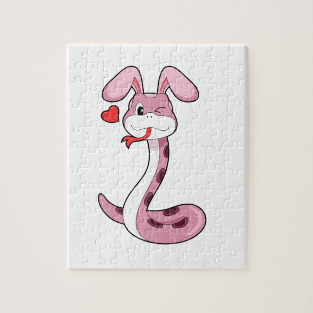 Puzzle Coeur de lapin serpent (Vertical)