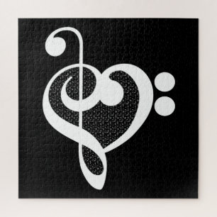 Puzzle Coeur de musique - I Love Music