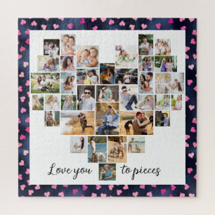 Puzzle Coeur en forme de 36 morceaux de photo Coeurs