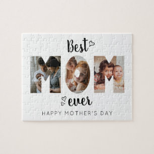 Puzzle Coeur mignon Meilleure maman Ever 3 Photo Collage