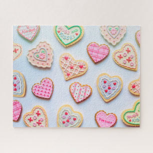 Puzzle Coeur rose Saint Valentin Amour Cookies