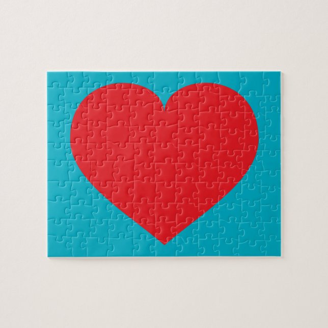 Puzzle Coeur rouge (Horizontal)