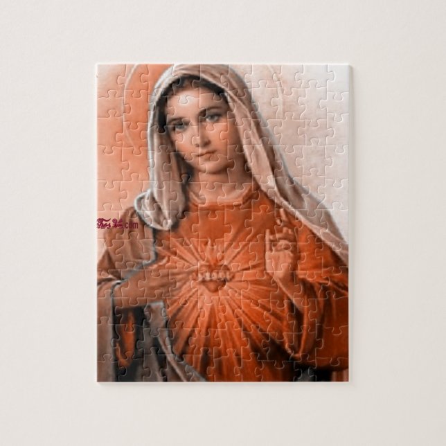 PUZZLE COEUR SACRÉ DES PRODUITS PERSONNALISABLES DE MARY (Vertical)