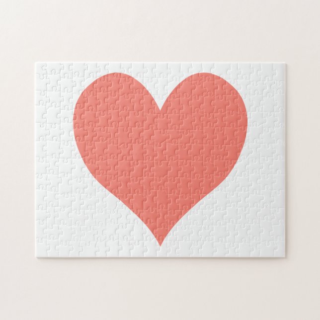 Puzzle Coeur Saumon mignon (Horizontal)