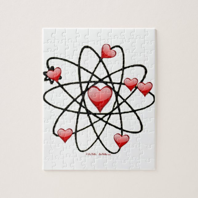Puzzle Coeurs atomiques de rouge de Valentine (Vertical)