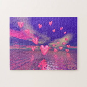 Puzzle Cœurs de la Saint-Valentin sur l'eau