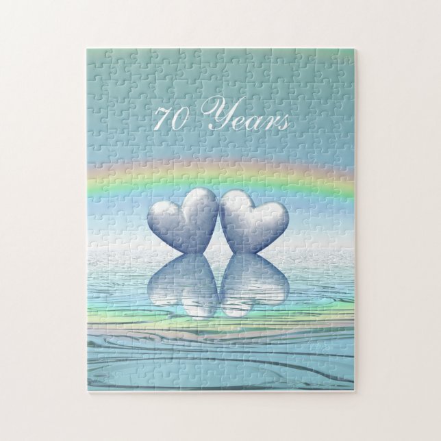 Puzzle Coeurs de platine du 70e anniversaire (Vertical)