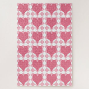 Puzzle Cœurs roses