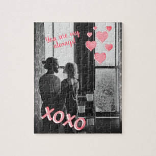 Puzzle Coeurs roses romantiques XOXO 2 Photo Valentine