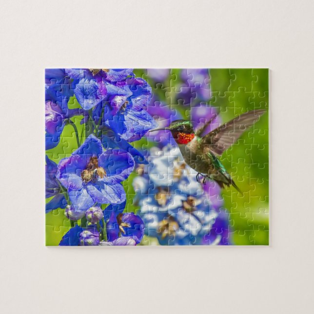 Puzzle Colibri Et Delphinium (Horizontal)