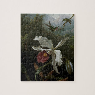 Puzzle Colibris et orchidée blanche par Martin J. Heade