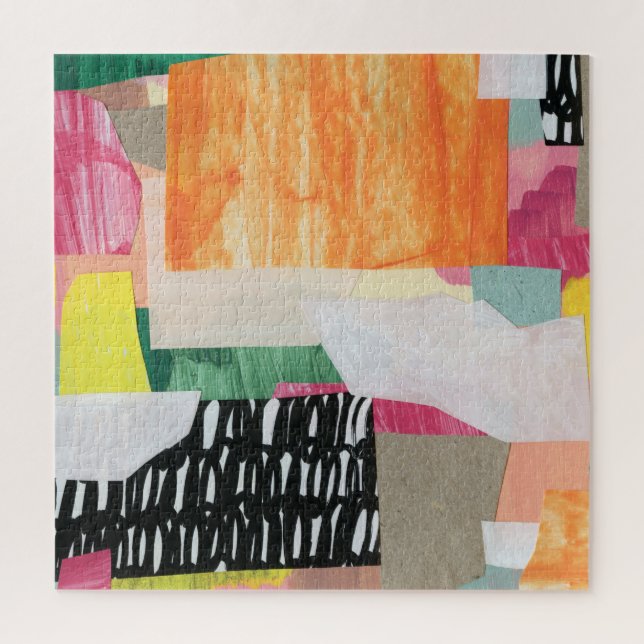 Puzzle Collage art, moderne coloré abstrait. (Vertical)