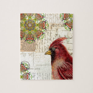 Puzzle Collage Cardinal et Ephemera