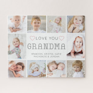 Puzzle Collage de 10 photos Mamie je t'aime