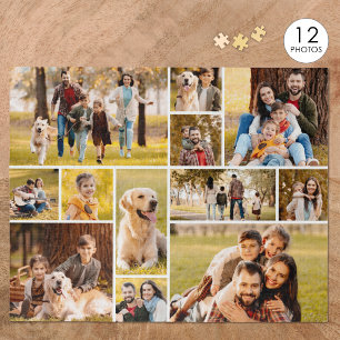 Puzzle Collage de 12 photos minimaliste simple unique