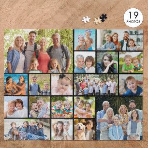 Puzzle Collage de 19 photos personnalisé couleur personna