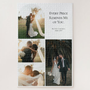 Puzzle Collage de 4 photos d'anniversaire de mariage de c