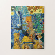 Collage de chef-d'œuvre célèbre de Van Gogh