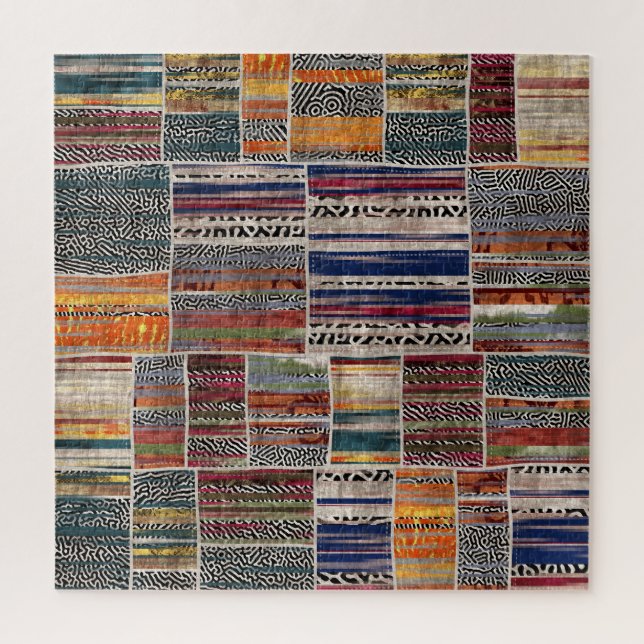 Puzzle Collage de patchwork : motif de courtepointe mixte (Vertical)