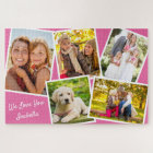 Collage de photos 5 images et texte personnalisé -