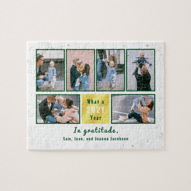 Puzzle Collage de photos de famille 6 Images Blanc Person (Horizontal)