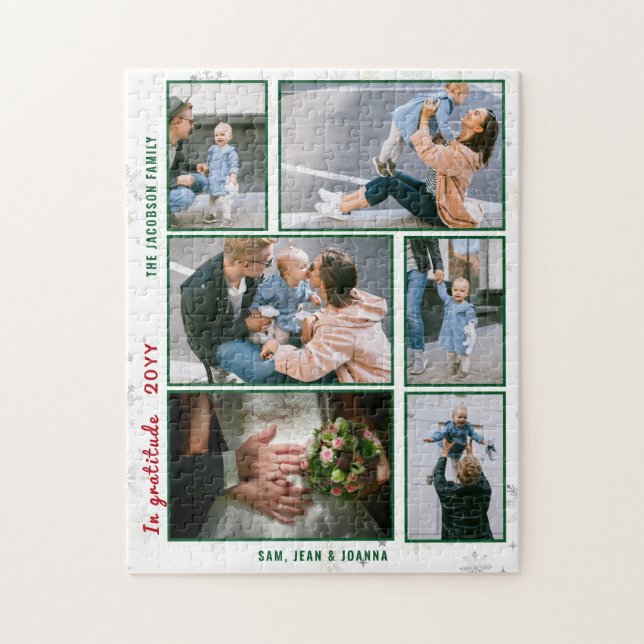 Puzzle Collage de photos de famille 6 Images Blanc Person (Vertical)