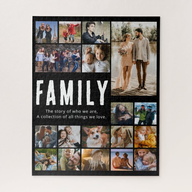 Puzzle Collage de photos de famille heureux (Vertical)