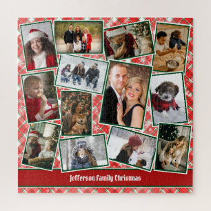 Puzzle Collage de photos de famille Rouge Vert Blanc Noë