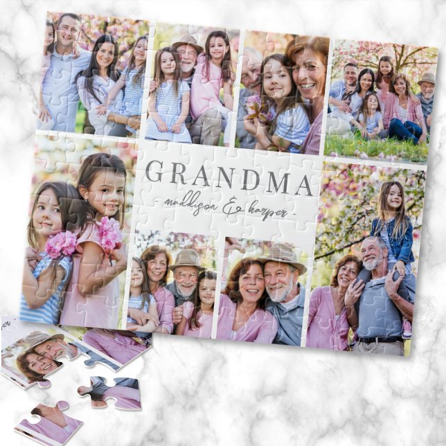 Puzzle Collage de photos de grand-mère simple (Simple Grandma Photo Collage jigsaw puzzle)