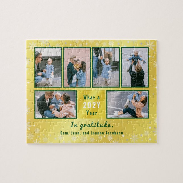 Puzzle Collage de photos familiales 6 images Golden Perso (Horizontal)