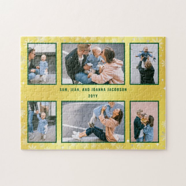 Puzzle Collage de photos familiales 6 images Golden Perso (Horizontal)