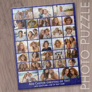 Puzzle Collage de photos minimaliste moderne 31 avec text