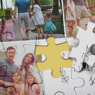 Puzzle Collage de photos personnalisé Fête des Pères écri