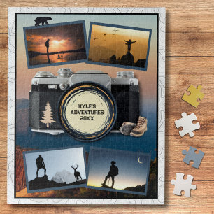 Puzzle Collage de photos souvenir de voyage d'aventure
