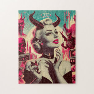 Puzzle Collage des femmes dévilisantes rétro