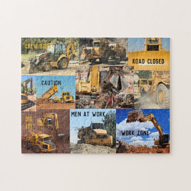 Puzzle Collage des tracteurs de construction (Horizontal)
