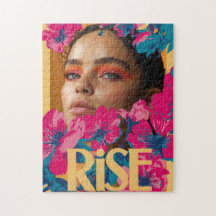 Collage d'une femme avec des fleurs vibrantes