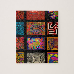 Puzzle Collage Mola Indien Kuna