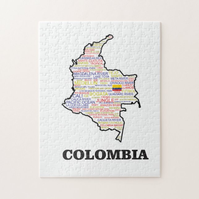 PUZZLE COLLAGE MOT DE COLOMBIE (Vertical)