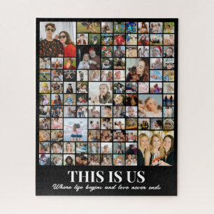 Puzzle Collage Photo 100 Photos 20x25 40x50 Famille Enfan