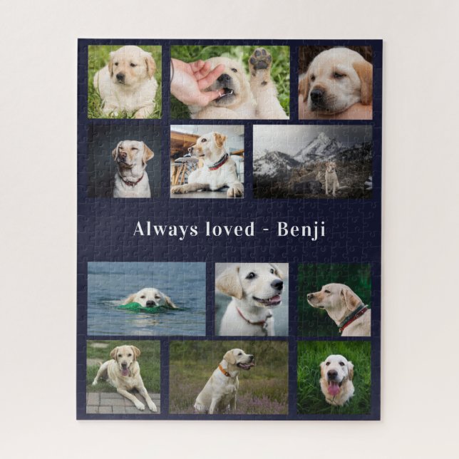 Puzzle Collage photo Amoureux des chiens (Vertical)