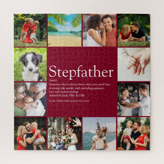 Puzzle Collage photo amusant Cool Stepfather Stepdad Cita (Vertical)