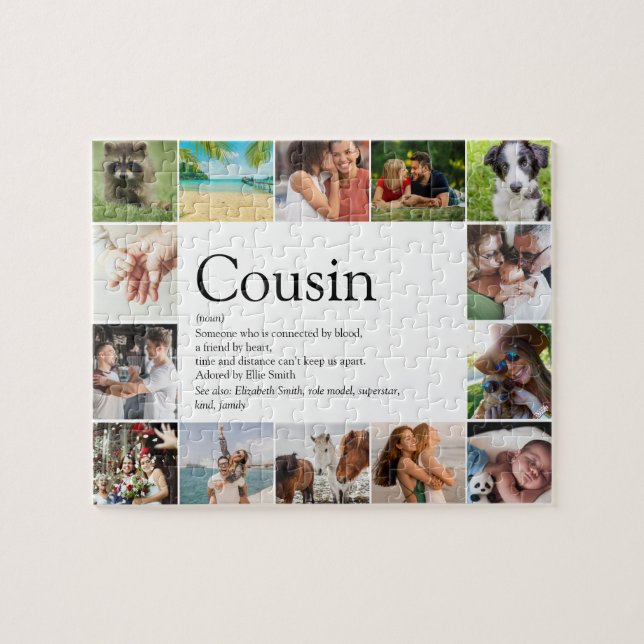 Puzzle Collage photo amusant Meilleur Cousin Jamais Défin (Horizontal)