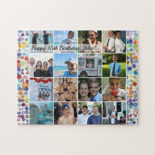 Puzzle Collage photo d'anniversaire personnalisé