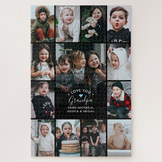 Puzzle Collage photo de Love You Grand-père Message 1,014 (Vertical)