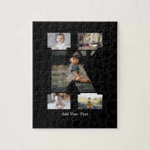 Puzzle Collage photo en lettres noir et blanc K