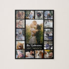 Collage Photo Famille 15 Photos + Nom Black Easy