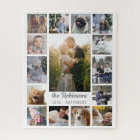 Collage Photo Famille 15 Photos + Nom Blanc Facile