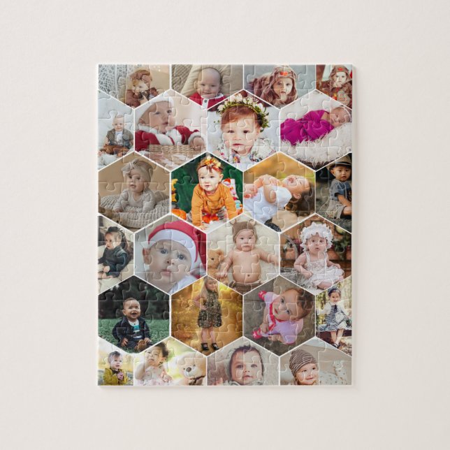 Puzzle Collage photo Hexagon (Vertical)