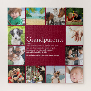 Puzzle Collage photo moderne amusant pour grands-parents 